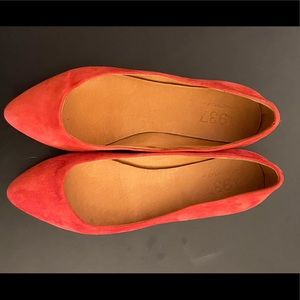 Red Madewell 1937 Pointed Ballet Flats